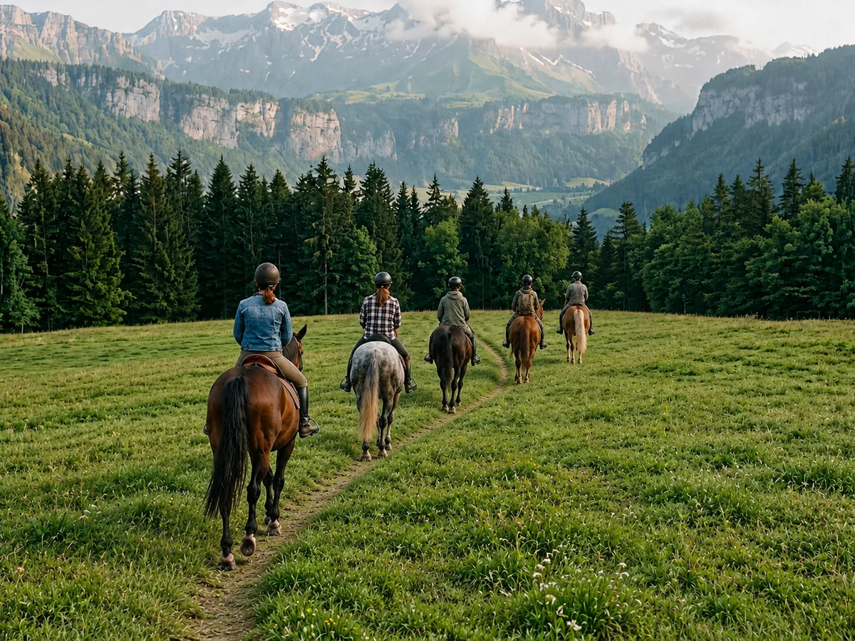 Balade à cheval en Haute-Savoie, autour de Les Contamines-Montjoie