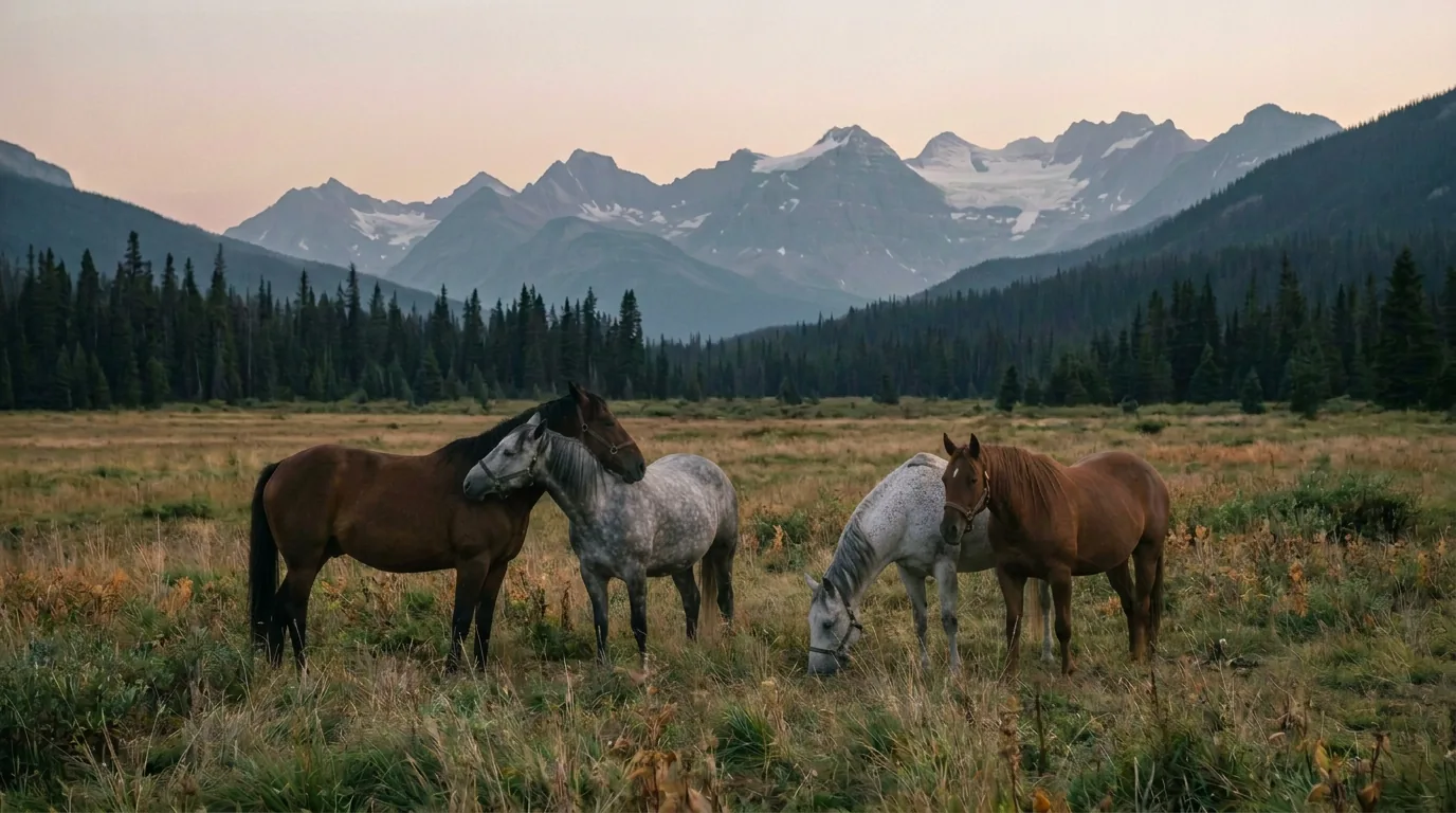 Chevaux en liberté, Western Horse Stables, Haute-Savoie